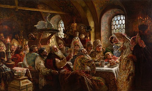 en:A Boyar Wedding Feast, by کنستانتین ماکوفسکی