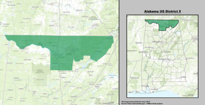 Alabama US Congressional District 5 (ekde 2013).
tif