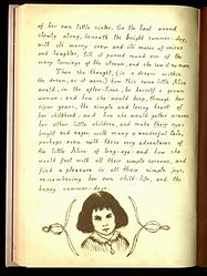 Lewis Carroll: Poslední stránka rukopisu „Alice's Adventures Underground“ (původní verze)