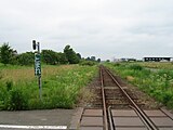 廃駅になって更地になった大岡小前駅跡（2008年7月）