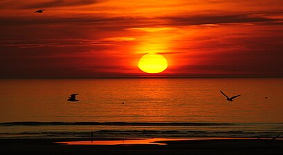 Un coucher de soleil à Berck.