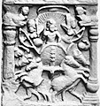 Relief of a quadriga of sun-god Surya at Bodh Gaya, India