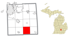 Location within Ingham County