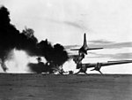 C-54 destroyed by North Korean fighters 1950.jpg