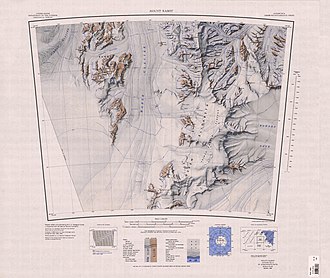 Topographische Karte mit dem New Year Pass (rechts der Kartenmitte)