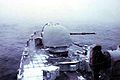 HMS Cardiff in snow storm 1982