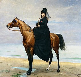 Carolus-Duran, Portrait équestre de Mademoiselle Croizette, 1873
