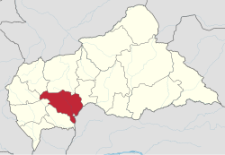 Prefektuurin sijainti Keski-Afrikan tasavallassa
