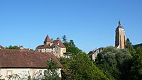 Le château Bontemps et l'église Saint-Just
