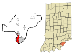 Location in the state of Indiana