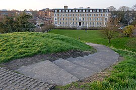 Shire Hall viewed from the mound, with the steps leading up the mound