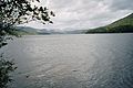 View from Peel Island facing north with Helvellyn in the distant background.