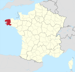 Разположение на Финистер във Франция