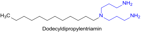 Strukturformel von Dodecyldipropylentriamin