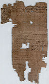 Papyrus-Fragment der Schrift Hermes von Eratosthenes