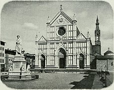 La place et la nouvelle façade de l'église, en 1907.