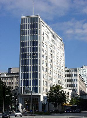 The Axel-Springer-Building in Hamburg, Germany.