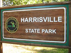 Harrisville state park sign back entrance.jpg