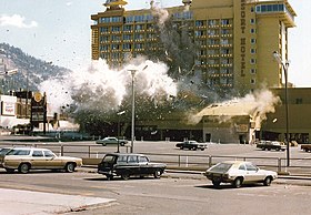 Photo prise au moment de l'explosion de la bombe.