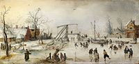 Hendrick Avercamp, Scene på isen, c 1620