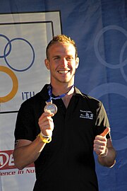 Georg Horner mit der Bronzemedaille bei der ITU Langdistanz-WM, 2015