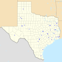 Map of radio affiliates. Houston Texans radio affiliates.png