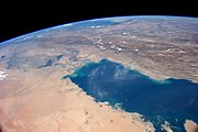 Persiska viken, ett hörn av Indiska oceanen med varmt och salt vatten