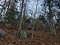 "Jethro's Table" (Tantamount Lookout) with supposed collapsed remains of his cave