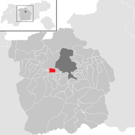 Poloha obce Kematen in Tirol v okrese Innsbruck-vidiek (klikacia mapa)