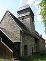 Kirche Großkochberg mit Ausstattung, Kirchhof mit Grabsteinen