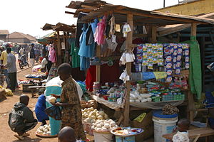 Kissidougou market on a quiet day.