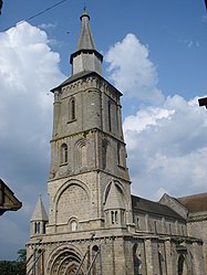 The bell tower of the church in La Souterraine