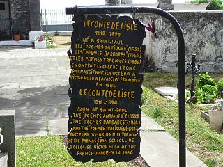 Leconte de Lisle na hřbitově 'Le Cimetière Marin de Saint-Paul' (Réunion)