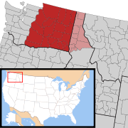Линкольн на территории Восточного Вашингтона и северной части Айдахо