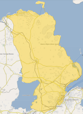 (Voir situation sur carte : comté d'Antrim)