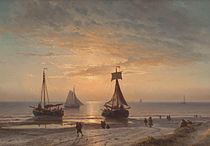 Strand bij zonsondergang, 1859, Rademakers Collectie