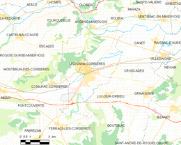 Lézignan-Corbières - Localizazion