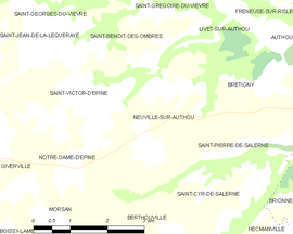 Mapa obce Neuville-sur-Authou