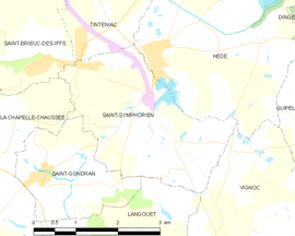 Mapa obce Saint-Symphorien