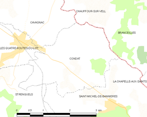 Poziția localității Condat