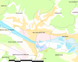 Mapa obce Neuves-Maisons