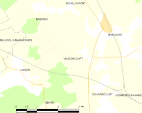 Poziția localității Vaudoncourt