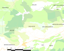 Mapa obce Gaillagos