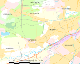Mapa obce Pfastatt