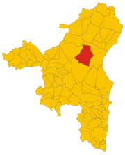 Lokasi Oliena di Provinsi Nuoro