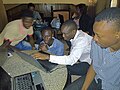 Members of WUGN watching their instructor during January Meetup in Lagos