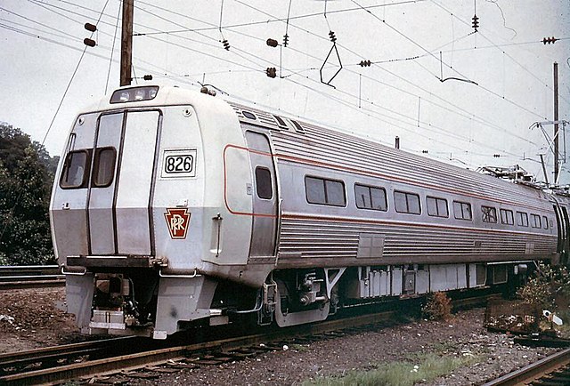 Budd Pennsylvania Railroad Metroliner multiple-unit car circa 1968