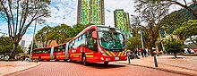 Bi-articulated Transmilenio bus