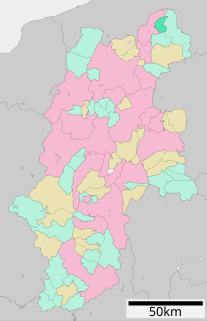 野沢温泉村位置図