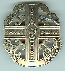 Polish Home Army medal for service in Operation Tempest Odznaka AK - Akcja Burza.jpg